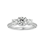 2 ctw Round Three Stone Lab Grown Diamond Ring