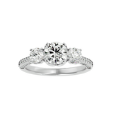2 ctw Round Three Stone Lab Grown Diamond Ring