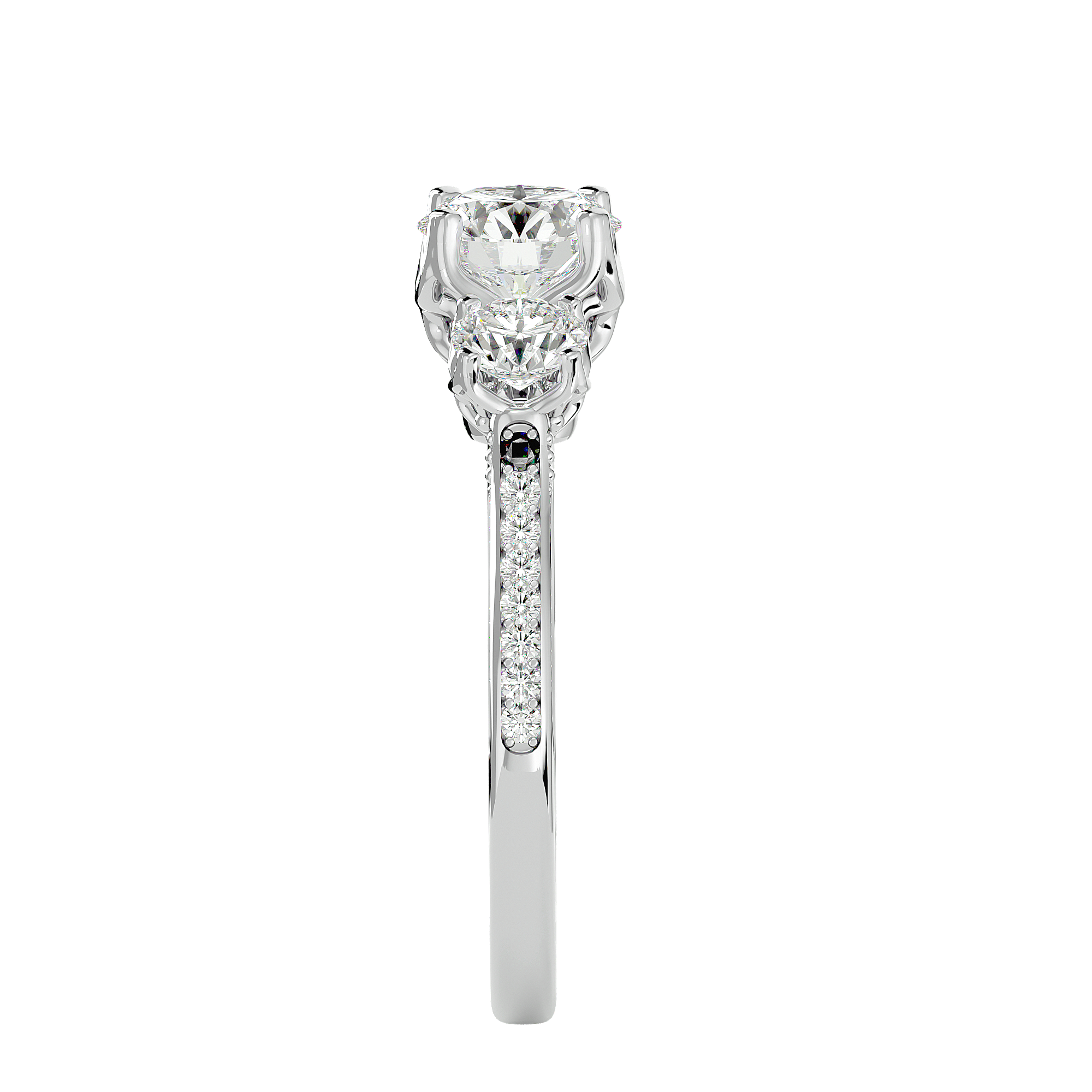2 ctw Round Three Stone Lab Grown Diamond Ring