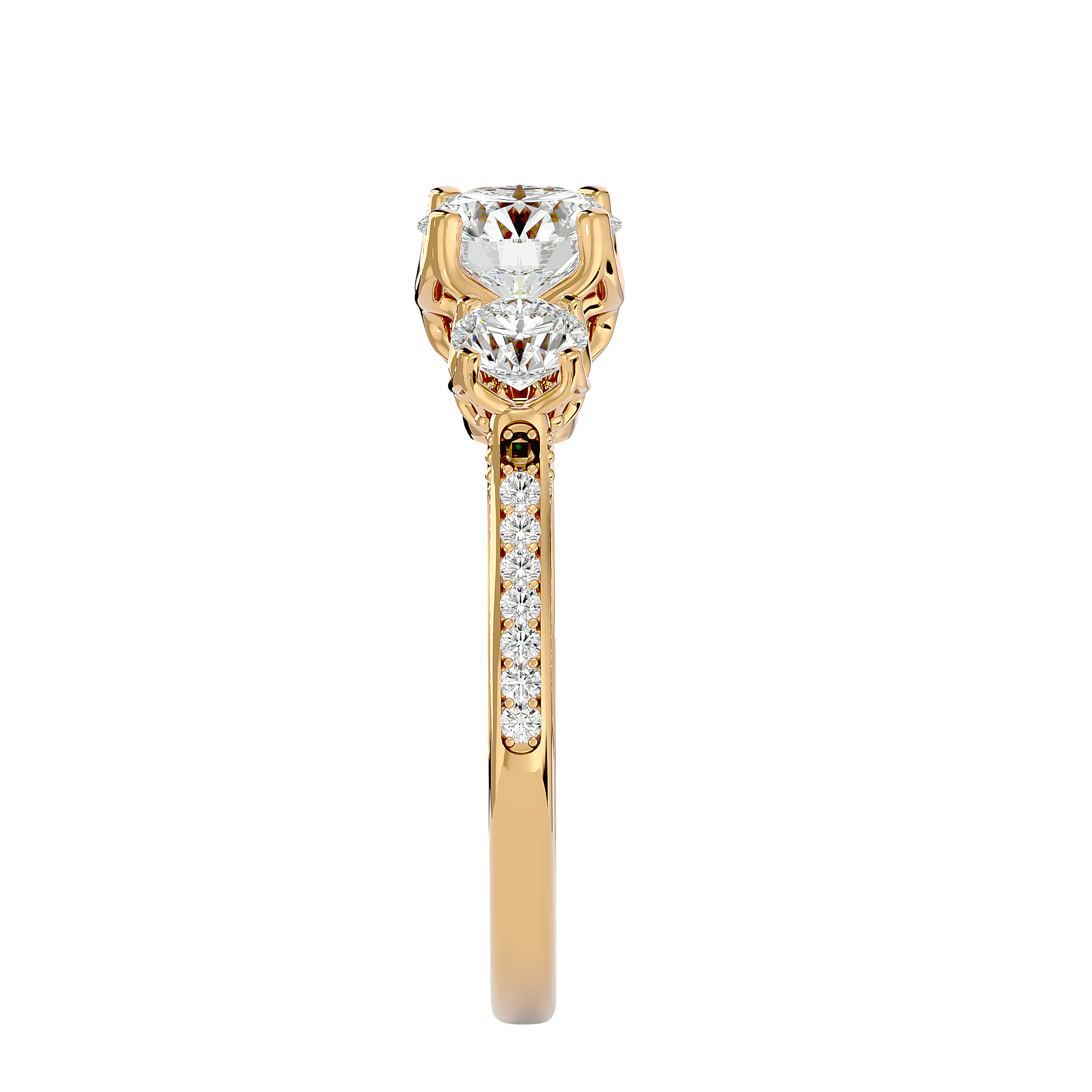 2 ctw Round Three Stone Lab Grown Diamond Ring