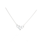 Round Lab Grown Diamond Three Stone Necklace