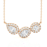 Multi-Stone Lab Grown Diamond Three Stone Necklace