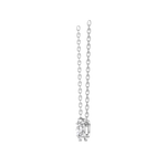 Round Lab Grown Diamond Three Stone Necklace