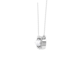 Round Lab Grown Diamond Three Stone Necklace