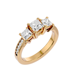 2 ctw Princess-Cut Three Stone Lab Grown Diamond Ring