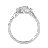 7/8 ctw Princess-Cut Three Stone Lab Grown Diamond Ring