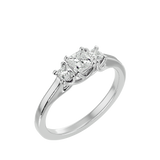 1/2 ctw Princess-Cut Three Stone Lab Grown Diamond Ring