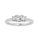 1/2 ctw Princess-Cut Three Stone Lab Grown Diamond Ring