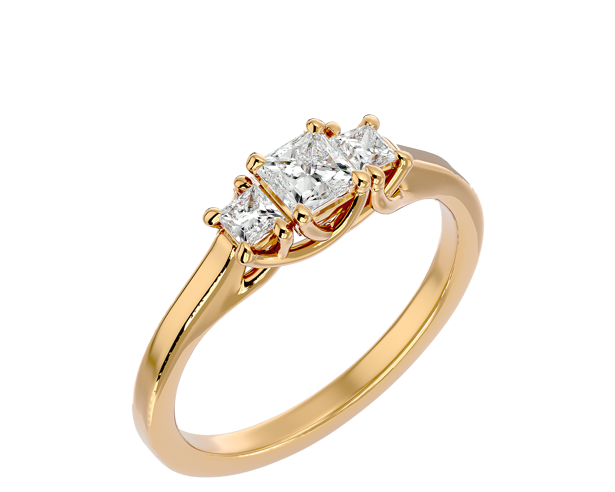 1/2 ctw Princess-Cut Three Stone Lab Grown Diamond Ring – RegalAvenue