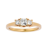 1/2 ctw Princess-Cut Three Stone Lab Grown Diamond Ring