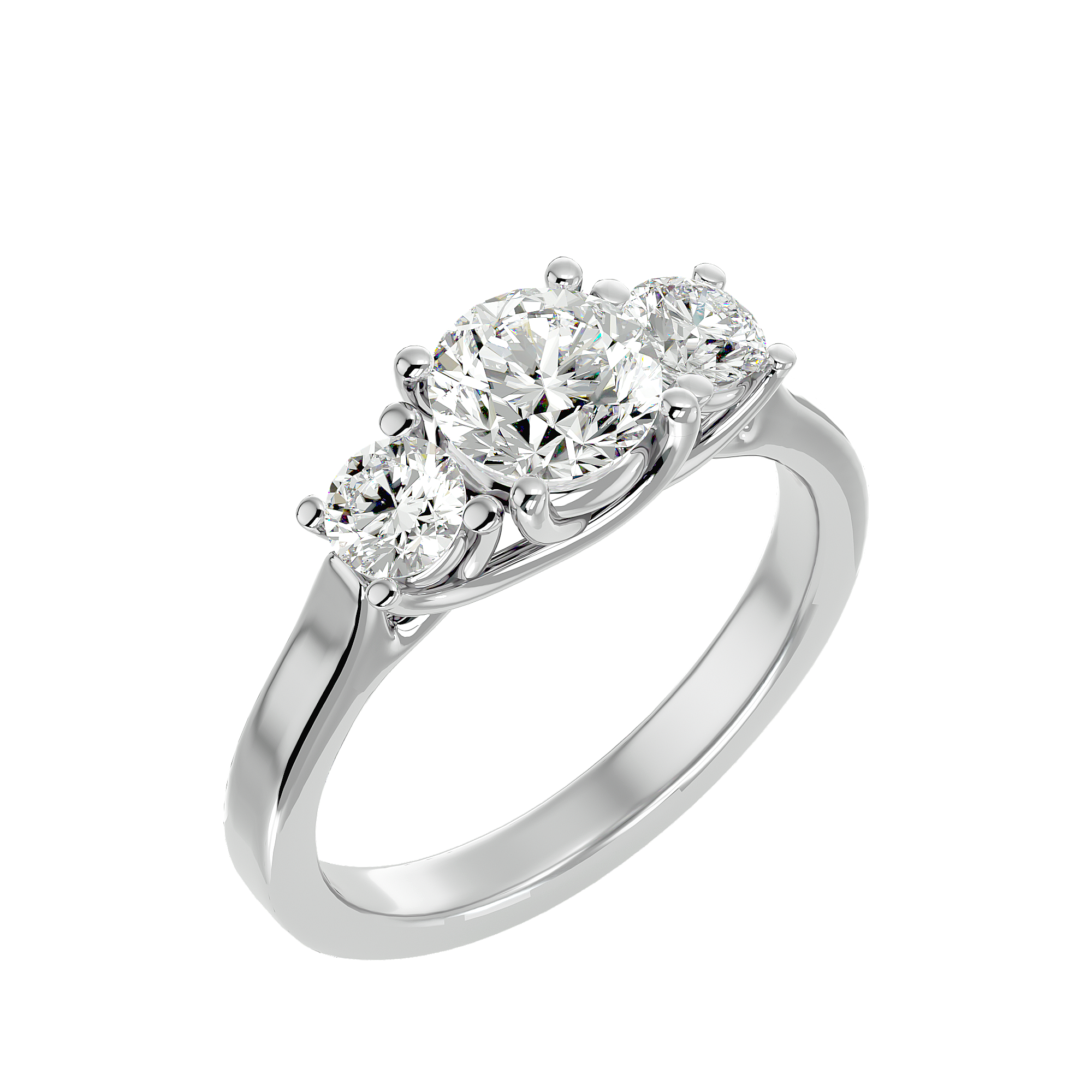 2 ctw Round Three Stone Lab Grown Diamond Ring