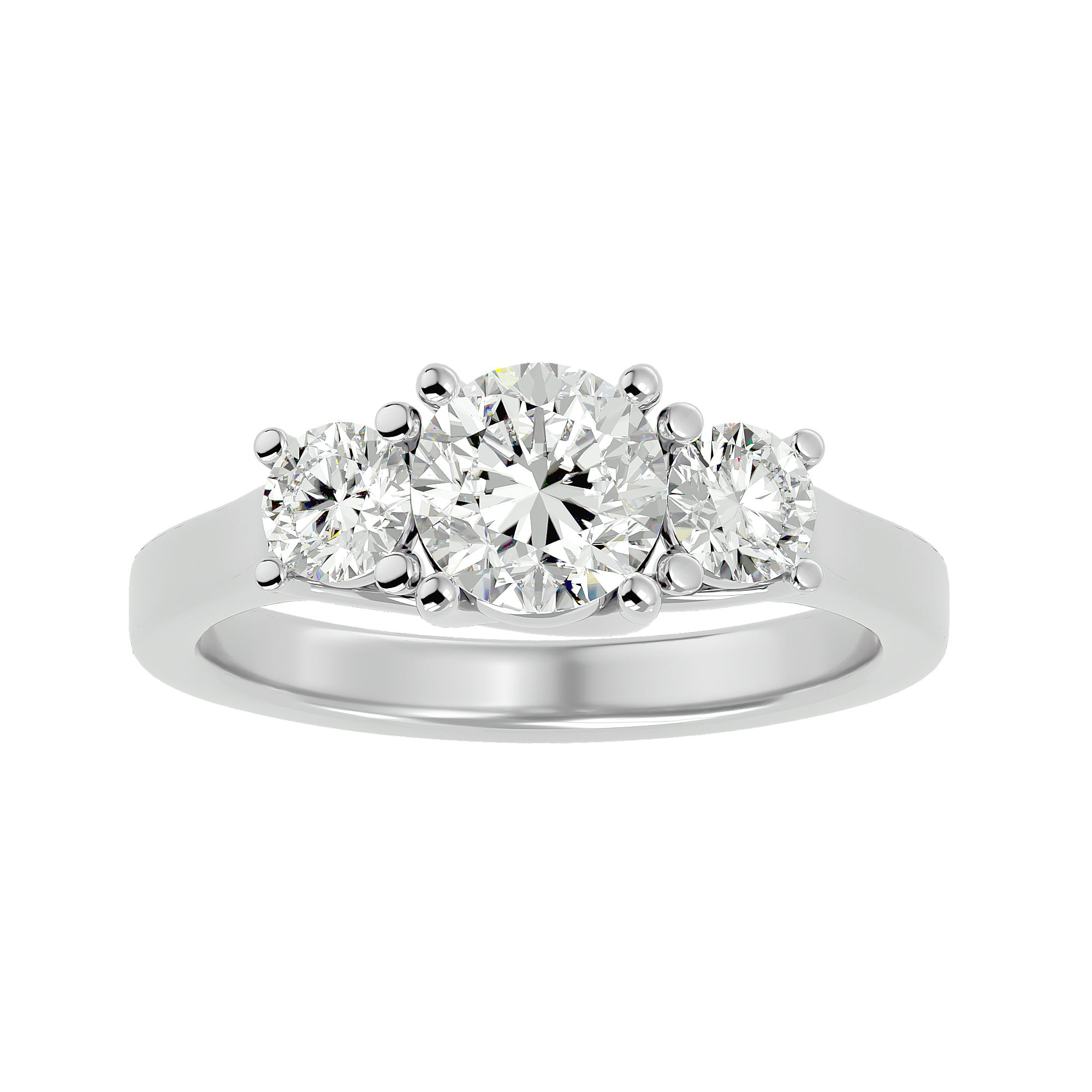 2 ctw Round Three Stone Lab Grown Diamond Ring