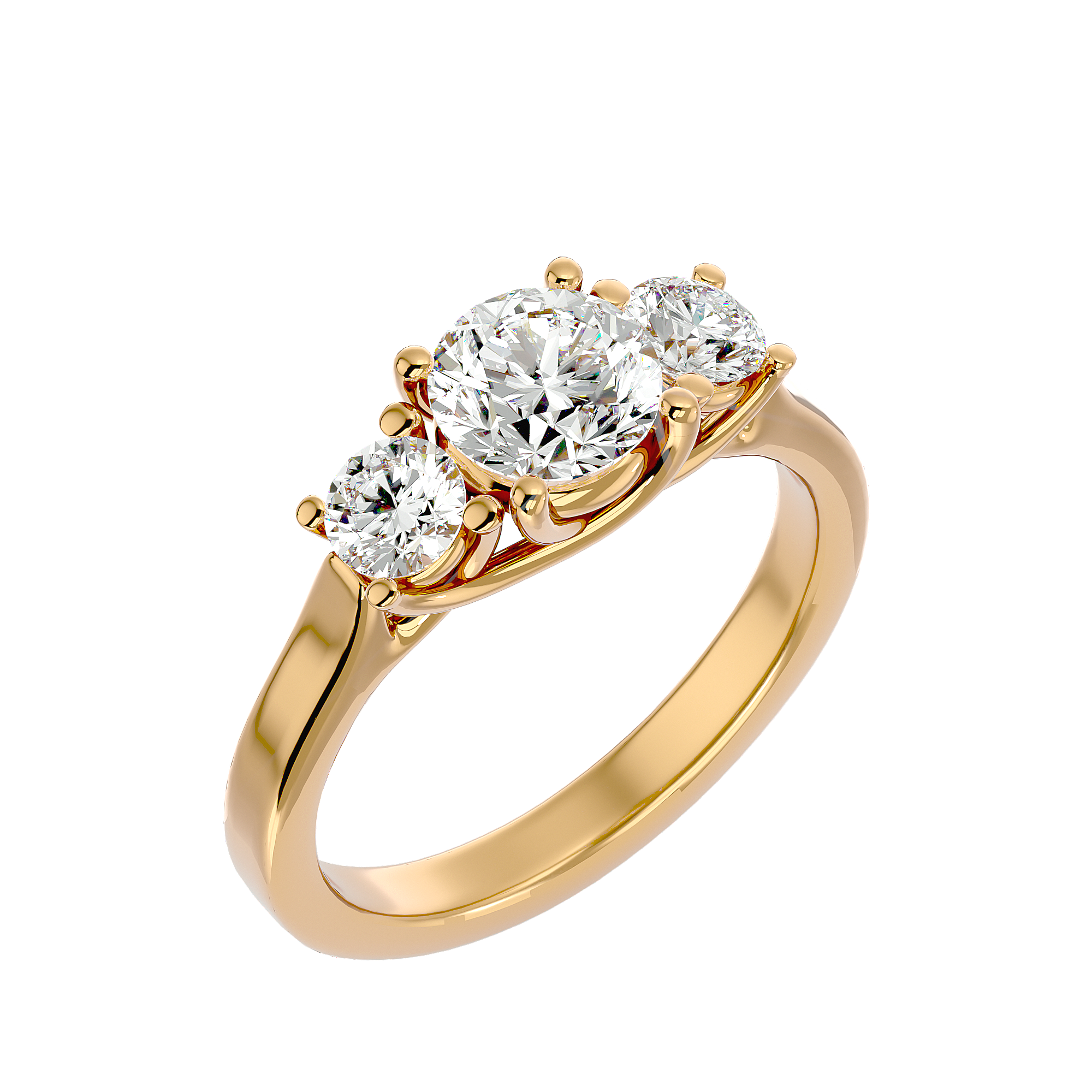 2 ctw Round Three Stone Lab Grown Diamond Ring