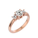 1 ctw Round Three Stone Lab Grown Diamond Ring