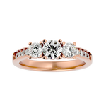 1 1/4 ctw Round Three Stone Lab Grown Diamond Ring