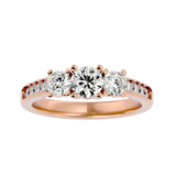 1 1/4 ctw Round Three Stone Lab Grown Diamond Ring