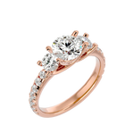 2 1/2 ctw Round Three Stone Lab Grown Diamond Ring