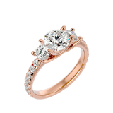 2 1/2 ctw Round Three Stone Lab Grown Diamond Ring