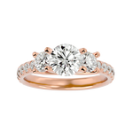 2 1/2 ctw Round Three Stone Lab Grown Diamond Ring