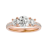 2 1/2 ctw Round Three Stone Lab Grown Diamond Ring
