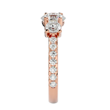 2 1/2 ctw Round Three Stone Lab Grown Diamond Ring