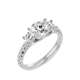 2 1/2 ctw Round Three Stone Lab Grown Diamond Ring