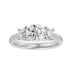 2 1/2 ctw Round Three Stone Lab Grown Diamond Ring