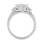2 1/2 ctw Round Three Stone Lab Grown Diamond Ring