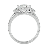 2 1/2 ctw Round Three Stone Lab Grown Diamond Ring