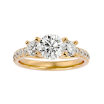 2 1/2 ctw Round Three Stone Lab Grown Diamond Ring