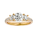 2 1/2 ctw Round Three Stone Lab Grown Diamond Ring