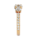 2 1/2 ctw Round Three Stone Lab Grown Diamond Ring