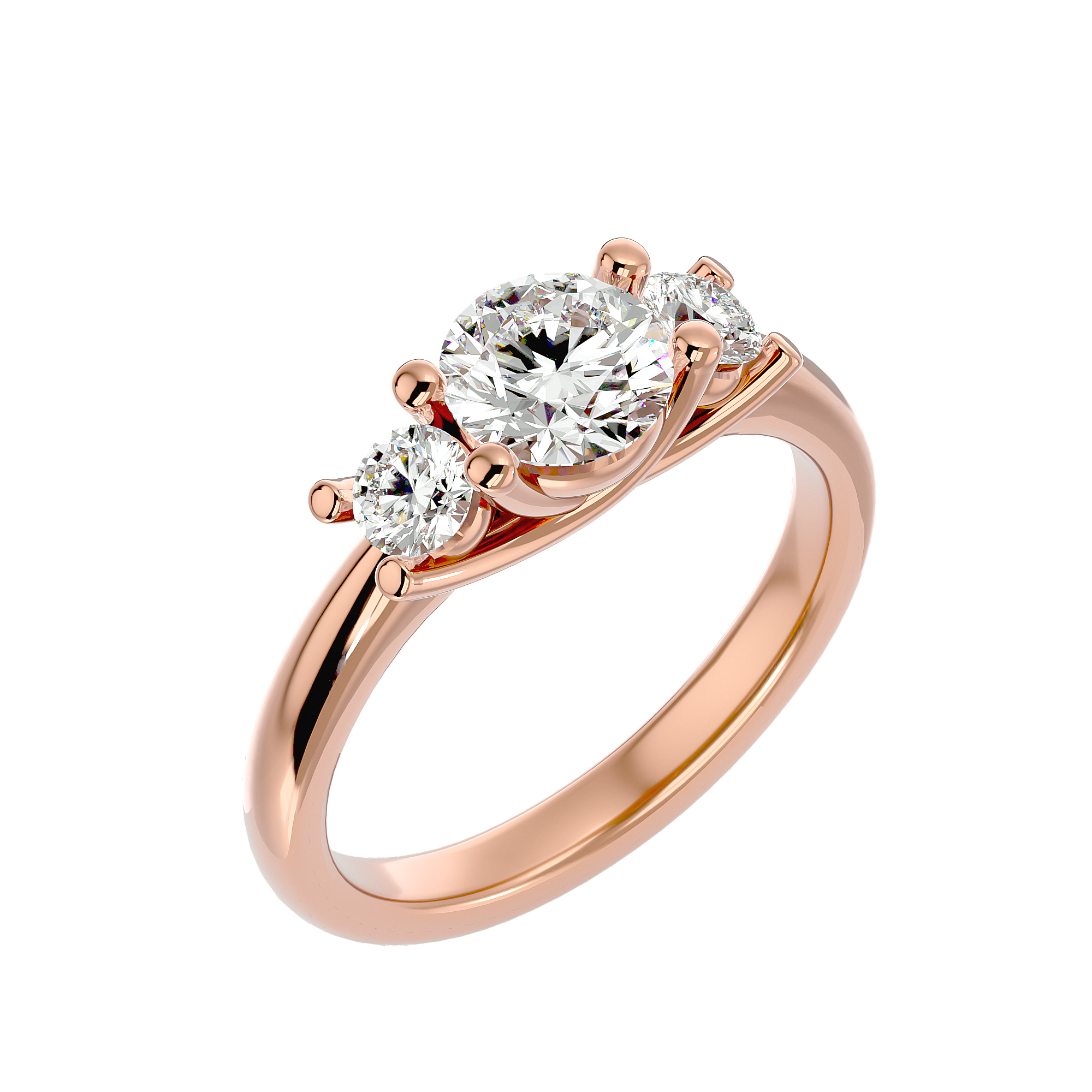 1 3/8 ctw Round Three Stone Lab Grown Diamond Ring