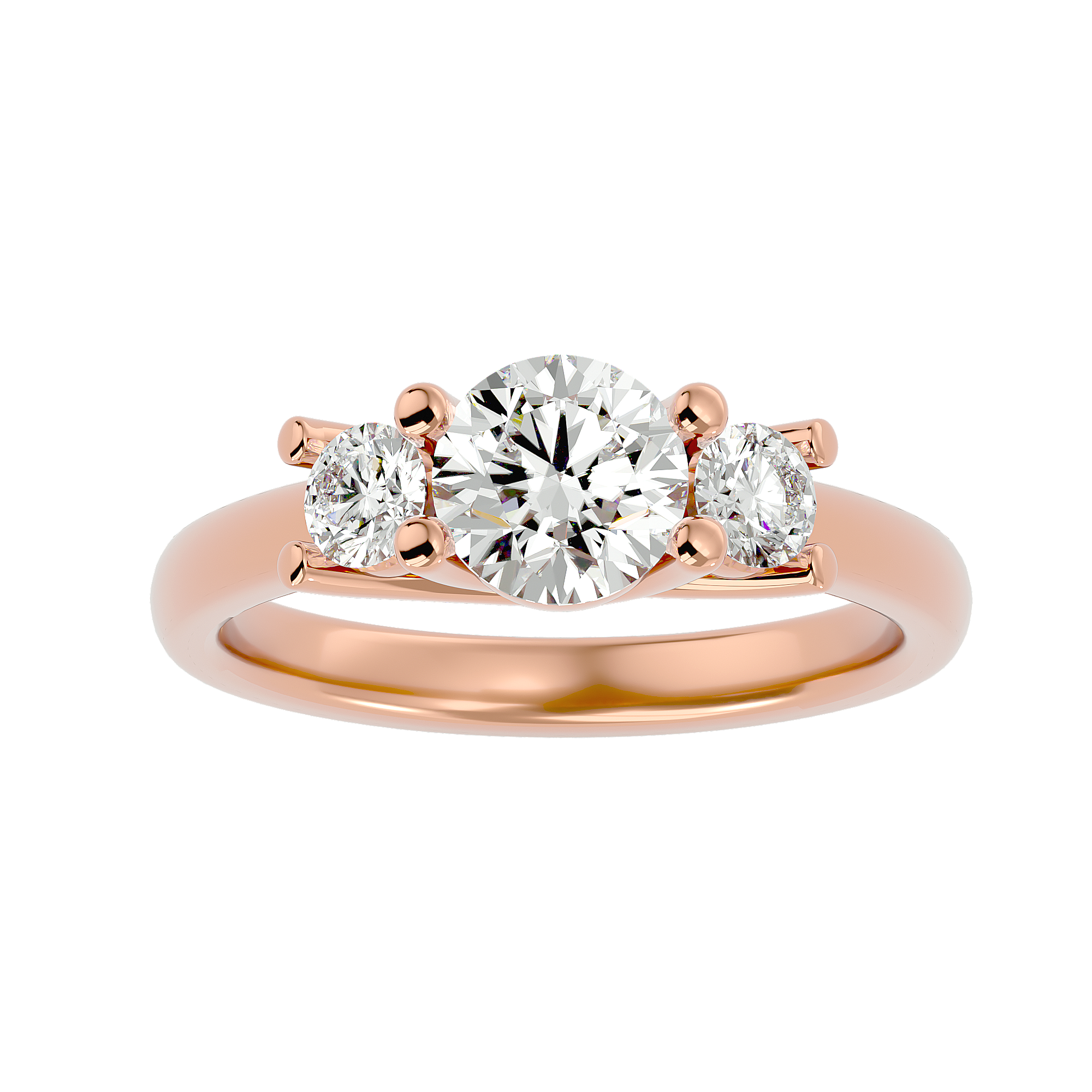 1 3/8 ctw Round Three Stone Lab Grown Diamond Ring