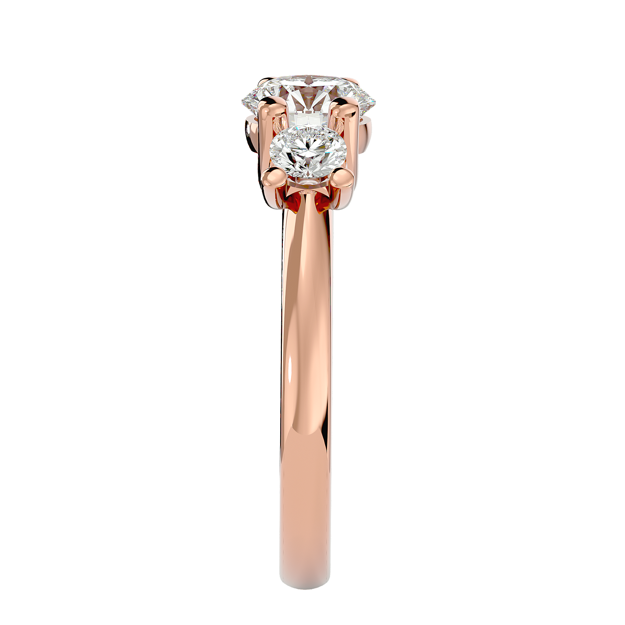 1 3/8 ctw Round Three Stone Lab Grown Diamond Ring