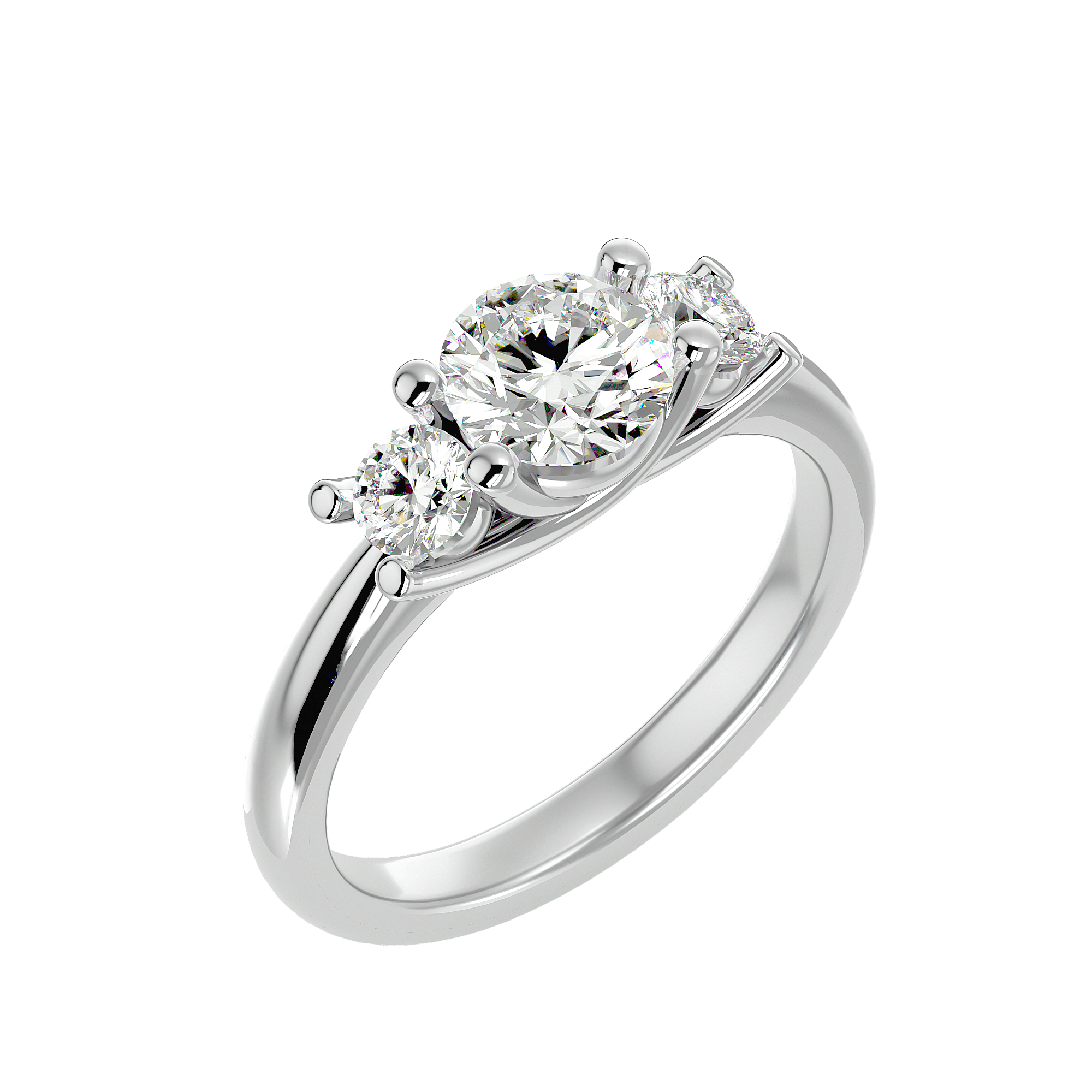 1 3/8 ctw Round Three Stone Lab Grown Diamond Ring