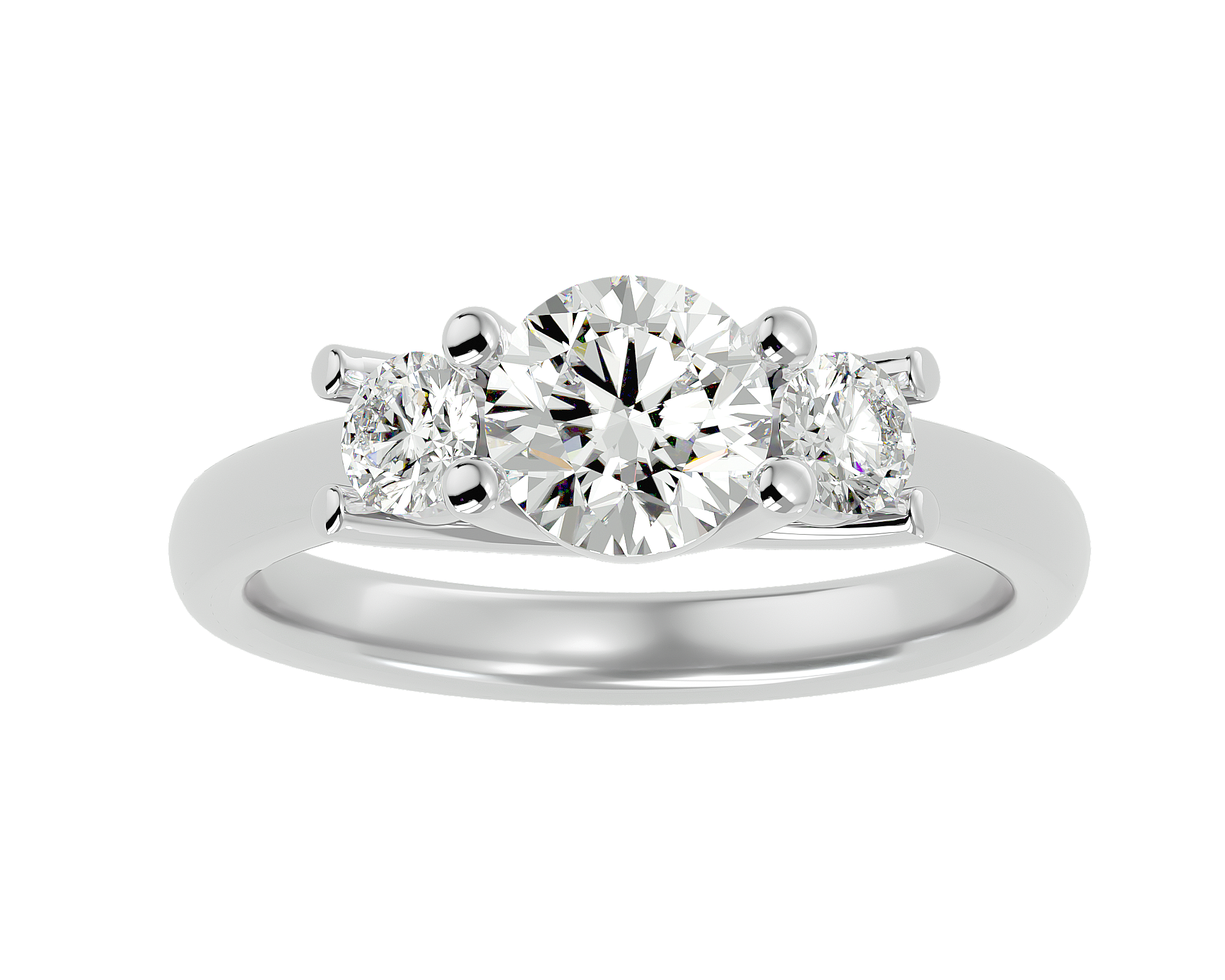 1 3/8 ctw Round Three Stone Lab Grown Diamond Ring