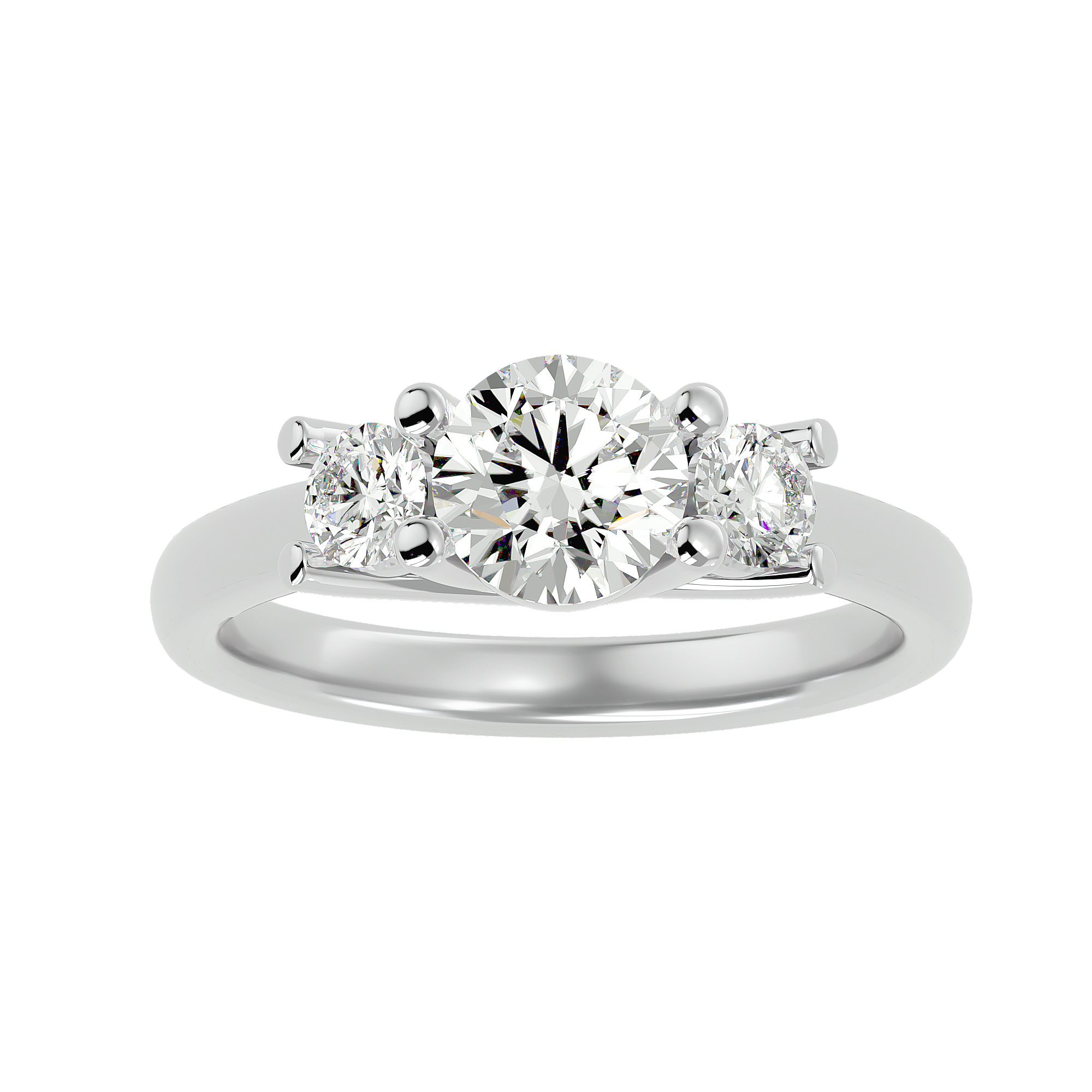 1 3/8 ctw Round Three Stone Lab Grown Diamond Ring