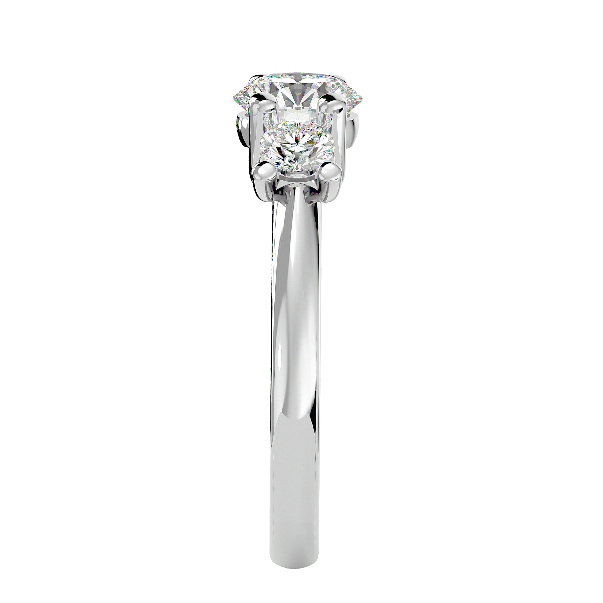 1 3/8 ctw Round Three Stone Lab Grown Diamond Ring