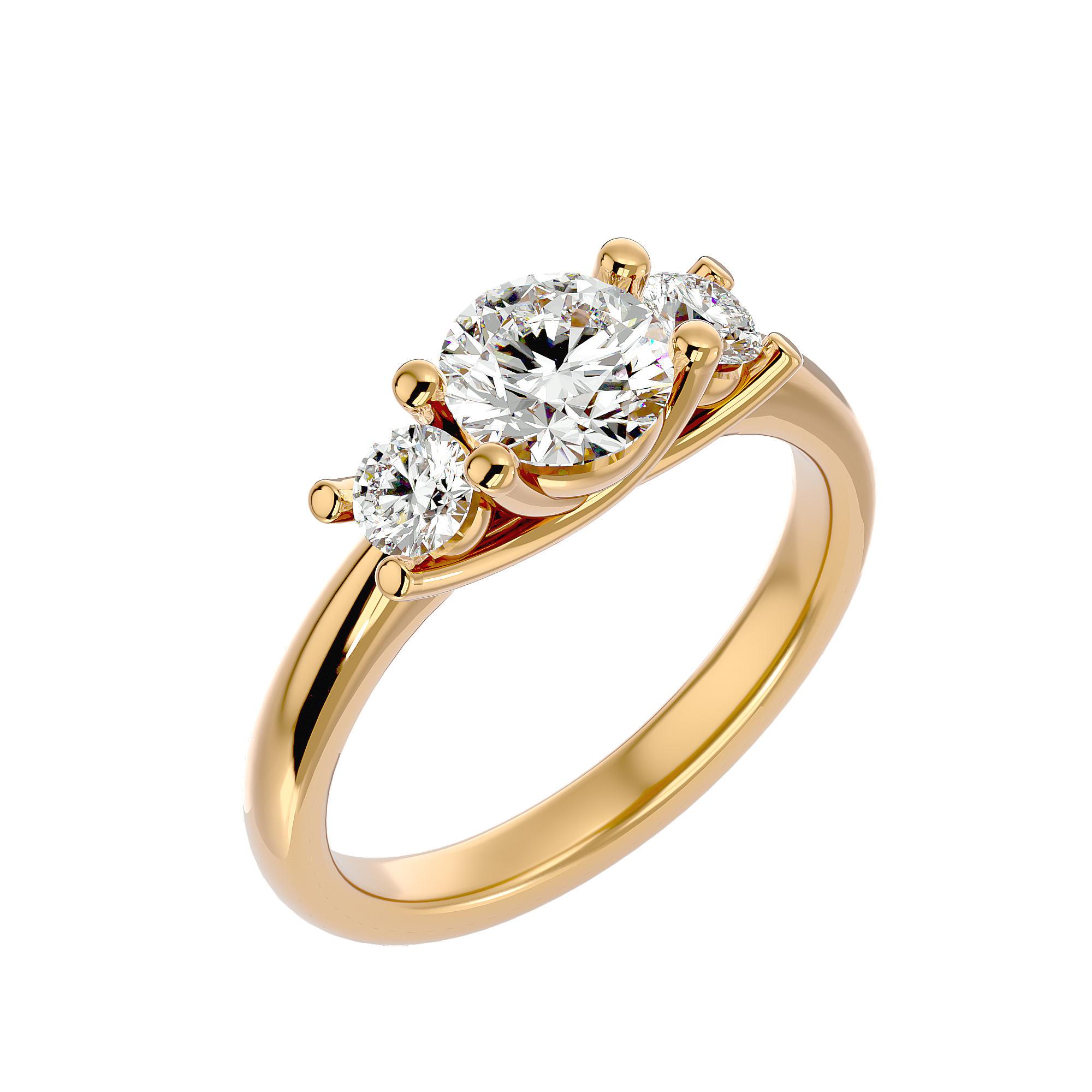 1 3/8 ctw Round Three Stone Lab Grown Diamond Ring