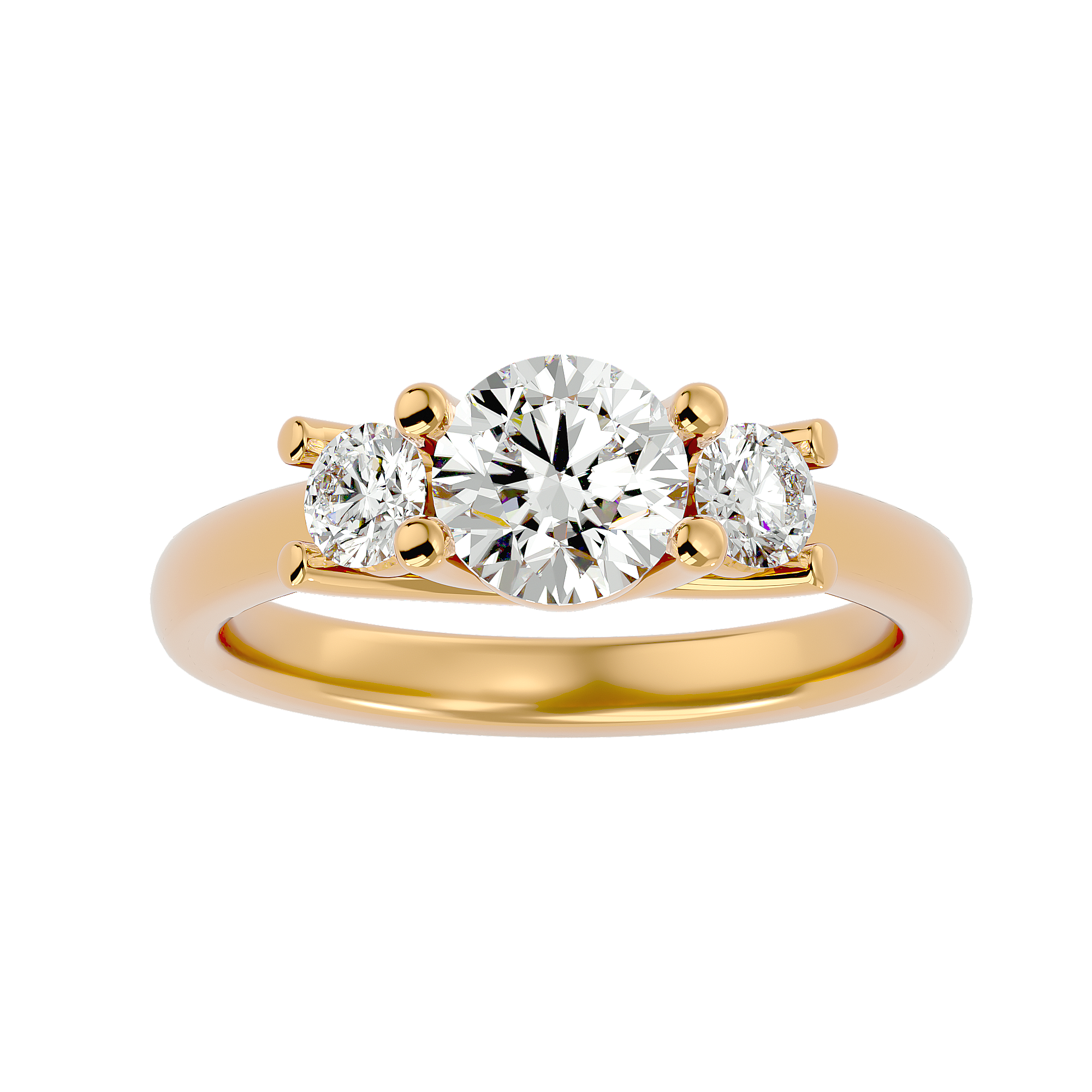 1 3/8 ctw Round Three Stone Lab Grown Diamond Ring