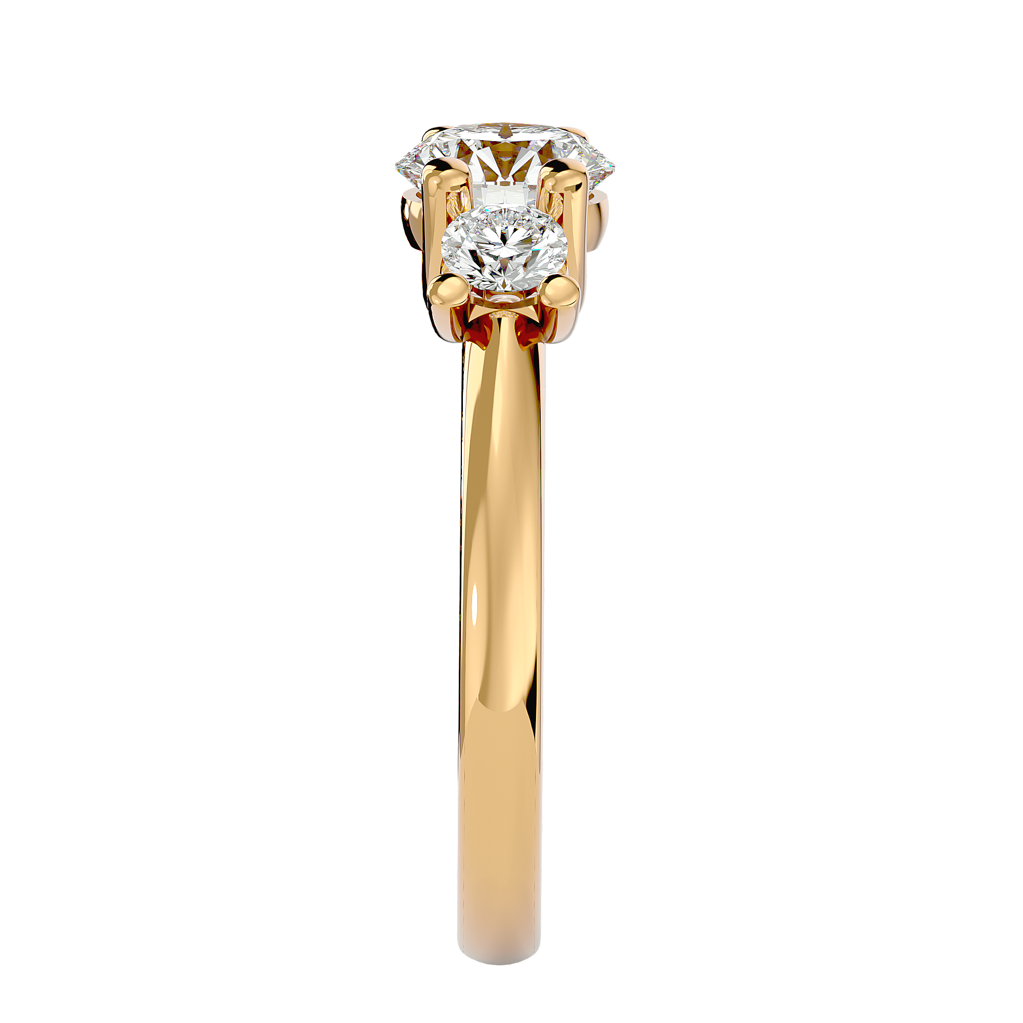 1 3/8 ctw Round Three Stone Lab Grown Diamond Ring