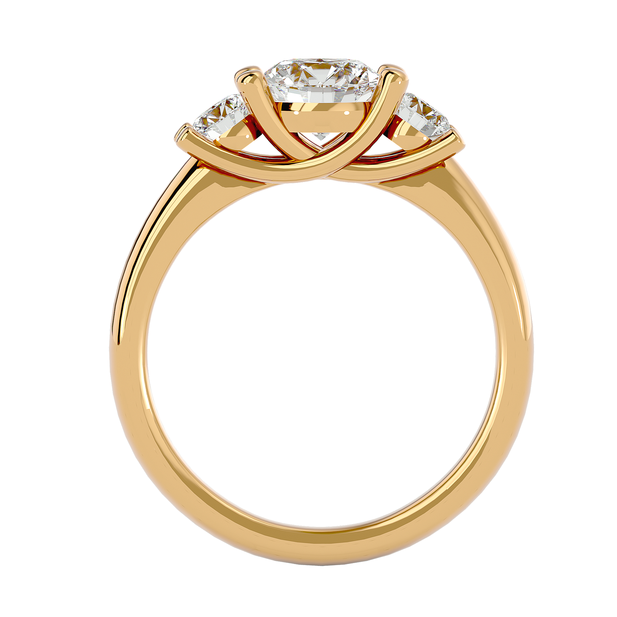 1 3/8 ctw Round Three Stone Lab Grown Diamond Ring