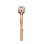 7/8 ctw Round Three Stone Lab Grown Diamond Ring