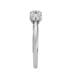 7/8 ctw Round Three Stone Lab Grown Diamond Ring