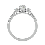 7/8 ctw Round Three Stone Lab Grown Diamond Ring