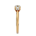 7/8 ctw Round Three Stone Lab Grown Diamond Ring