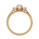 7/8 ctw Round Three Stone Lab Grown Diamond Ring