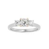 1 ctw Round Three Stone Lab Grown Diamond Ring