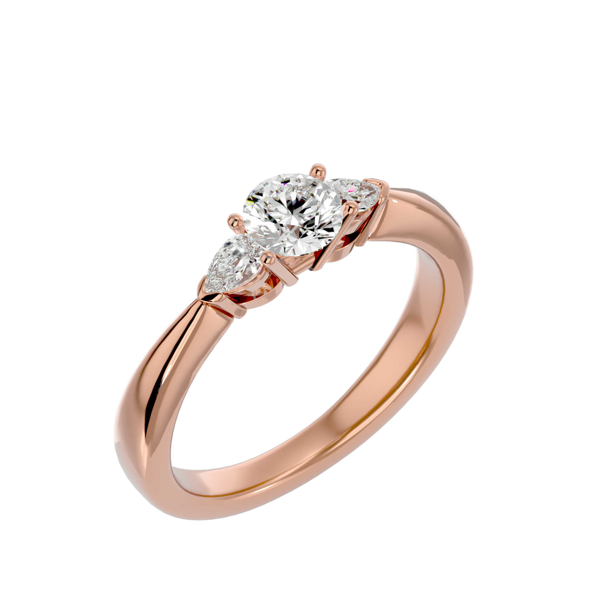 1 ctw Round Three Stone Lab Grown Diamond Ring